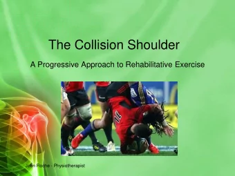 The Collision Shoulder  A Progressive Approach to Rehabilitative Exercise  John Roche -