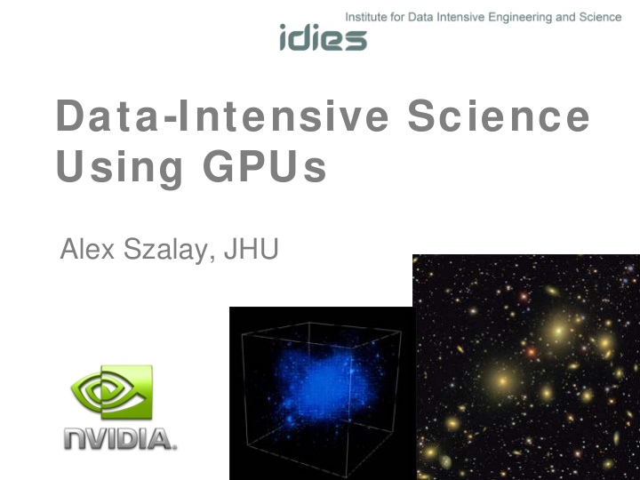 data intensive science using gpus
