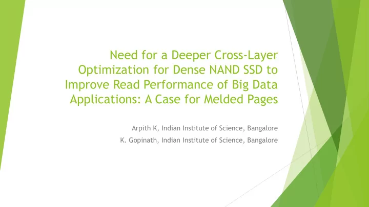 need for a deeper cross layer