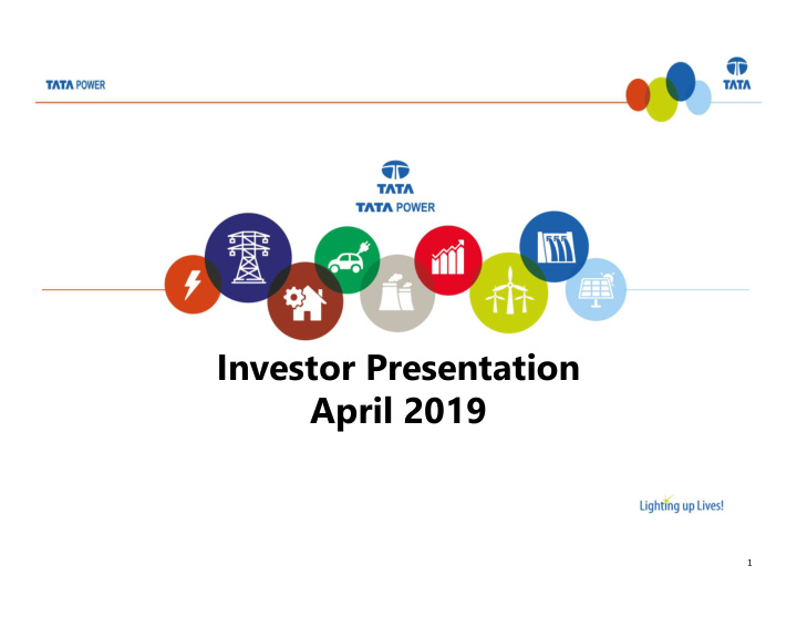 investor presentation april 2019