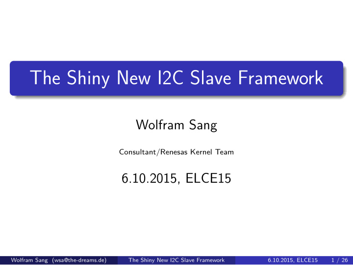 the shiny new i2c slave framework