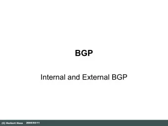 BGP  Internal and External BGP  2005/03/11  (C) Herbert Haas  EBGP and IBGP  IBGP  EBGP  EBGP  IBGP