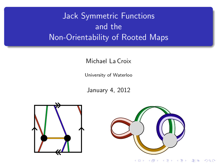 jack symmetric functions and the non orientability of