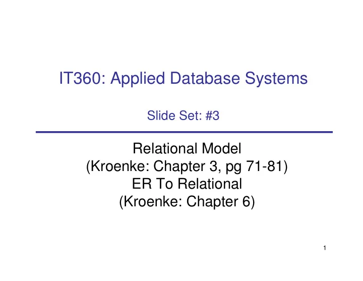 it360 applied database systems