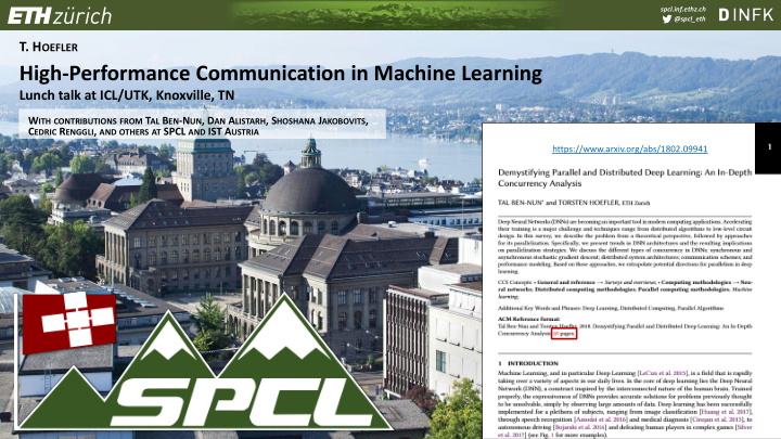 high performance communication in machine learning