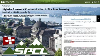 High-Performance Communication in Machine Learning  Lunch talk at ICL/UTK, Knoxville, TN W ITH