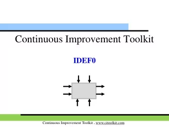 Continuous Improvement Toolkit  IDEF0 Continuous Improvement Toolkit . www.citoolkit.com  Managing