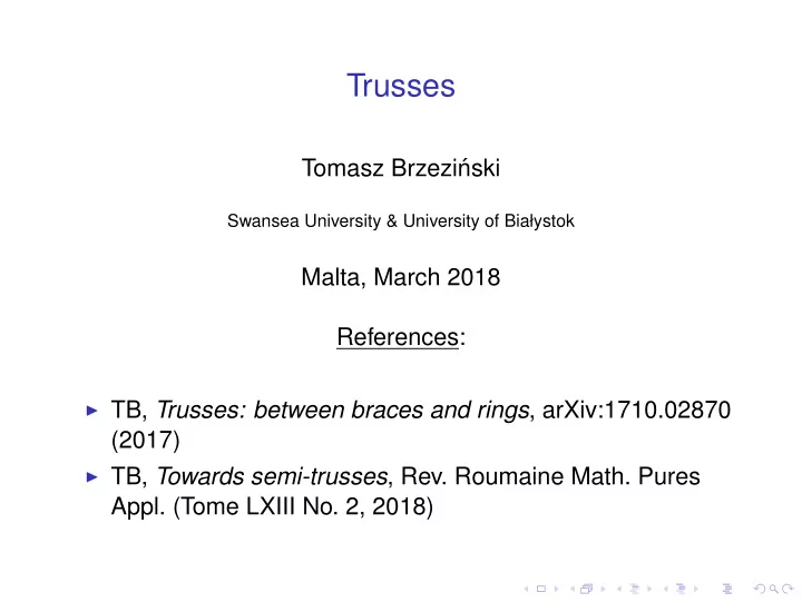 trusses