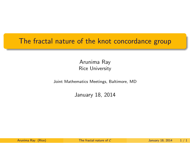 the fractal nature of the knot concordance group