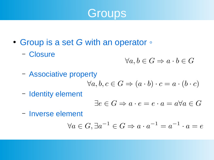 groups