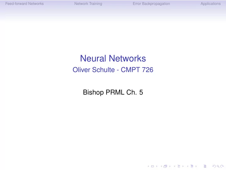 neural networks