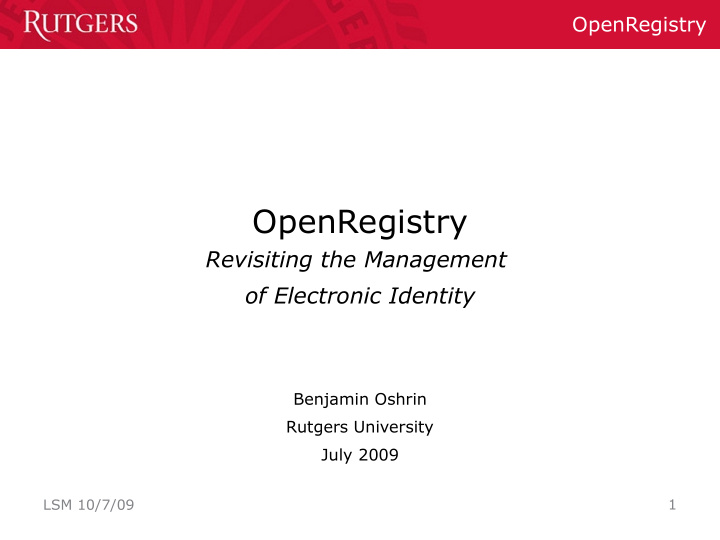 openregistry