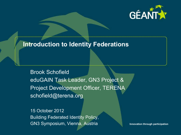 introduction to identity federations