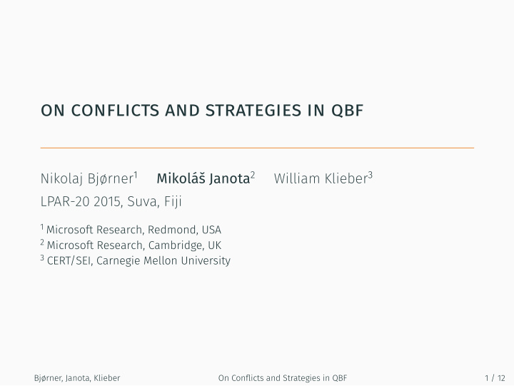 on conflicts and strategies in qbf