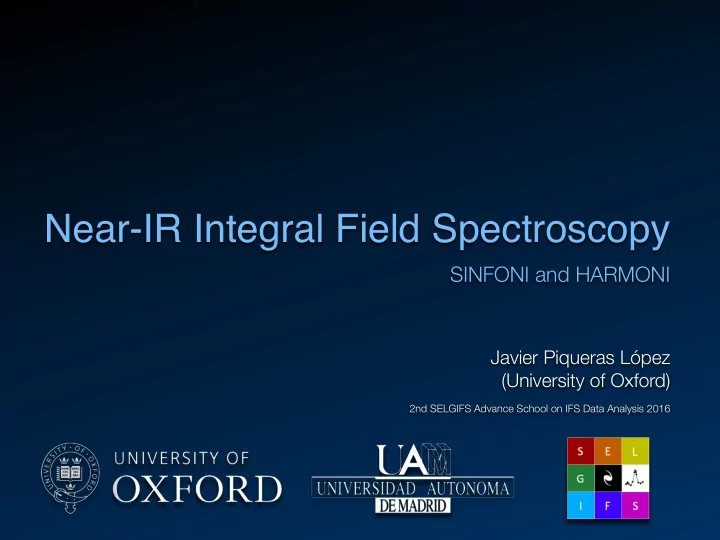 near ir integral field spectroscopy