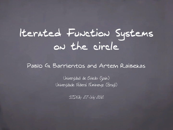 iterated function systems on the circle