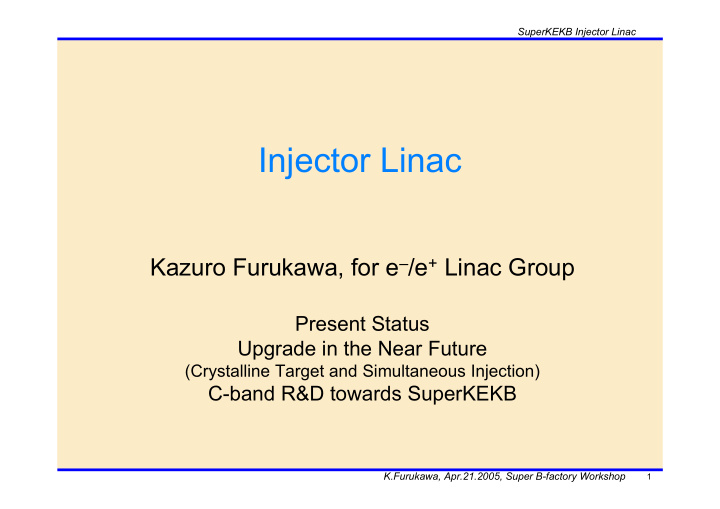 injector linac