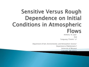 And Yanguang Charles Li 2 Department of Soil, Environmental, and Atmospheric Science 1