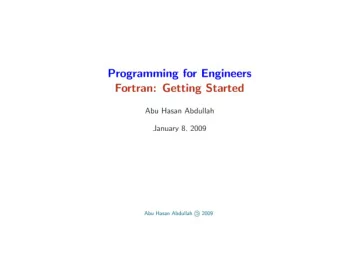 FORTRAN Intrinsic Functions  FORTRAN Intrinsic Functions