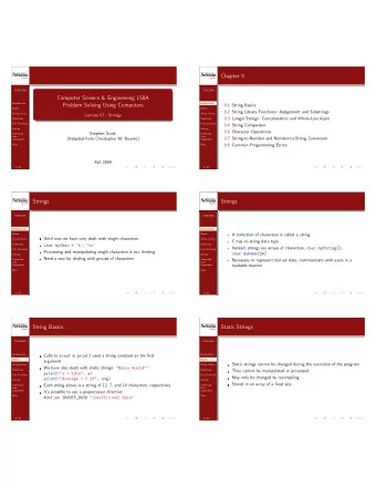 Chapter 9  CSCE150A  CSCE150A  Computer Science &amp; Engineering 150A  Introduction  Problem