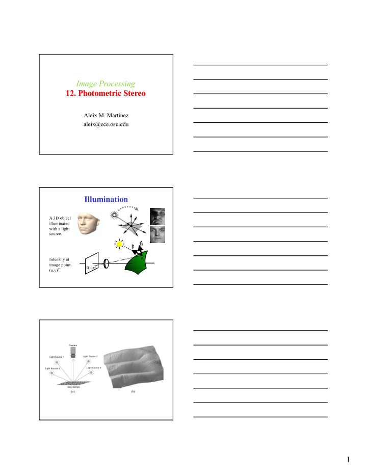 image processing 12 photometric stereo