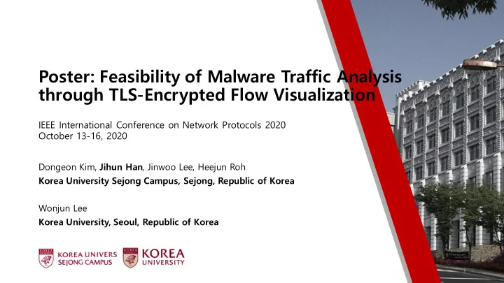 poster feasibility of malware traffic analysis through