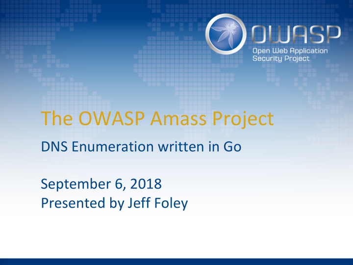 the owasp amass project