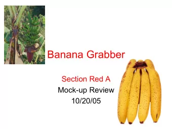 Banana Grabber  Section Red A  Mock-up Review  10/20/05  Design Concept Product Description: