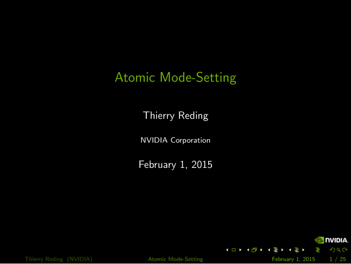 atomic mode setting