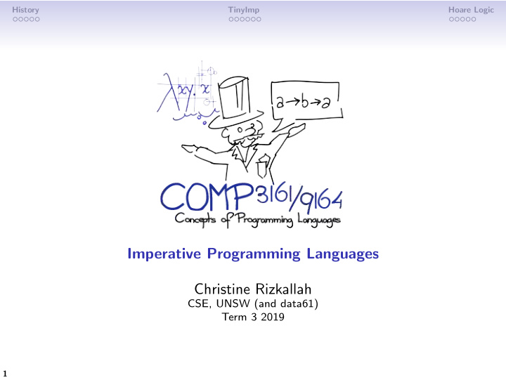 imperative programming languages christine rizkallah