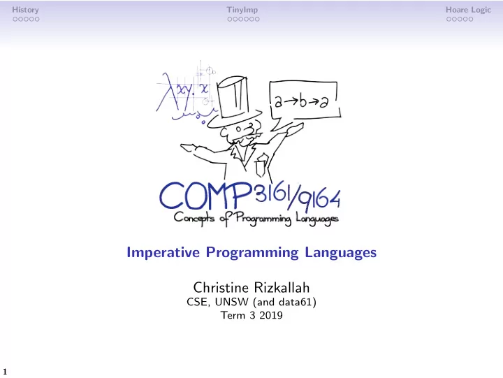 imperative programming languages christine rizkallah