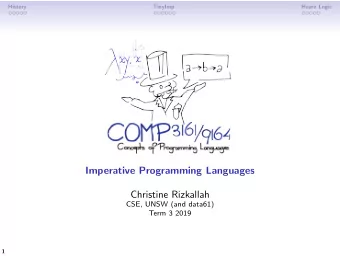 Imperative Programming Languages  Christine Rizkallah  CSE, UNSW (and data61)  Term 3 2019  1