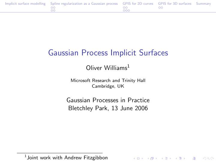gaussian process implicit surfaces