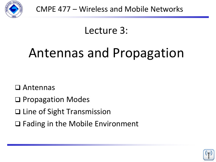 antennas and propagation