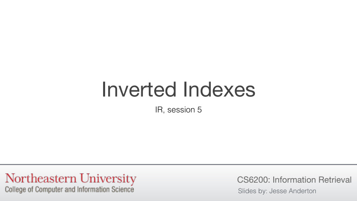 inverted indexes