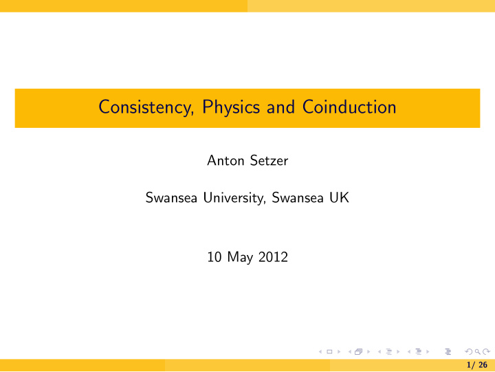 consistency physics and coinduction