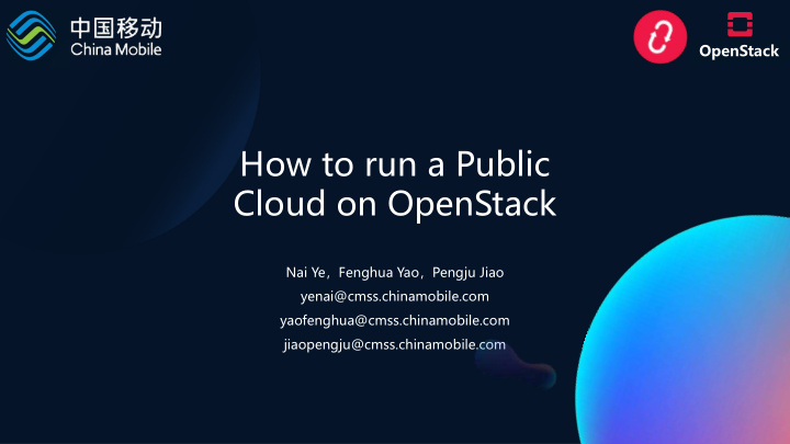 how to run a public cloud on openstack