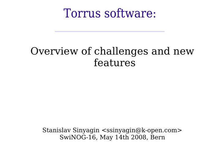 torrus software