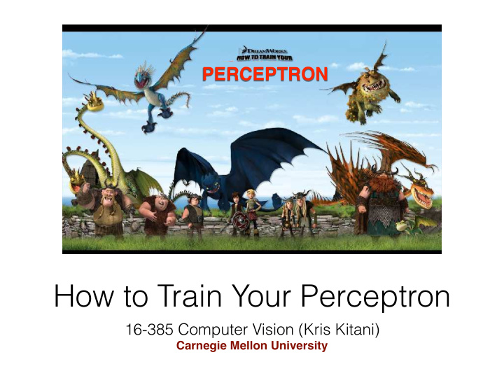 how to train your perceptron
