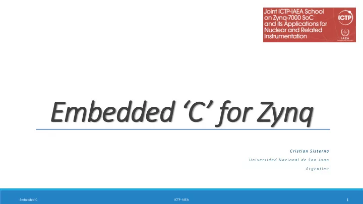 embedded c for zynq