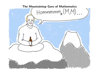 The Mountaintop Guru of Mathematics  New Directions in Boij-S  oderberg Theory  The cone of Betti