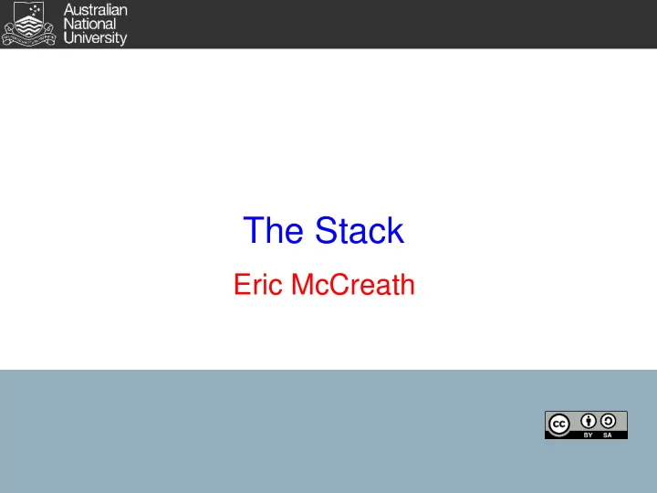 the stack