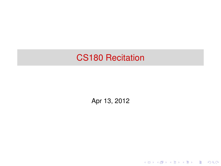 cs180 recitation