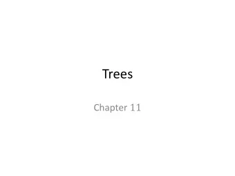 Trees Chapter 11  Chapter Summary  Introduction to Trees  Applications of Trees  Tree