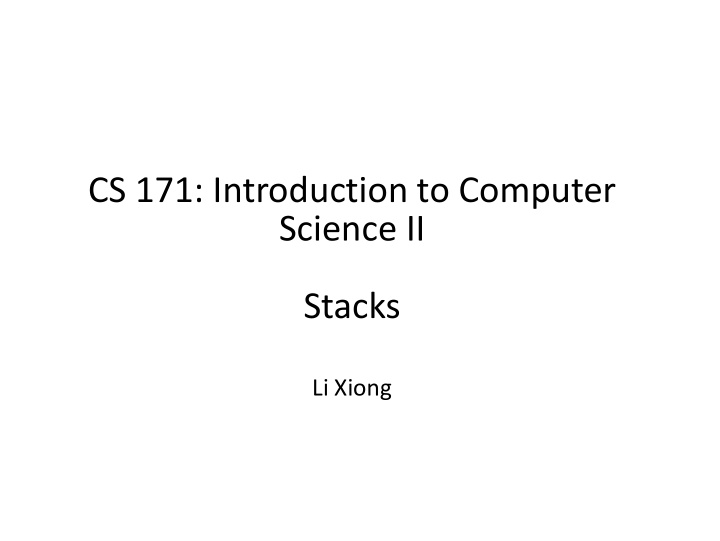 cs 171 introduction to computer