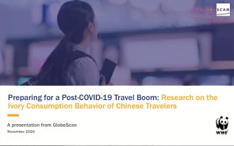 Preparing for a Post-COVID-19 Travel Boom: Research on the  Ivory Consumption Behavior of Chinese
