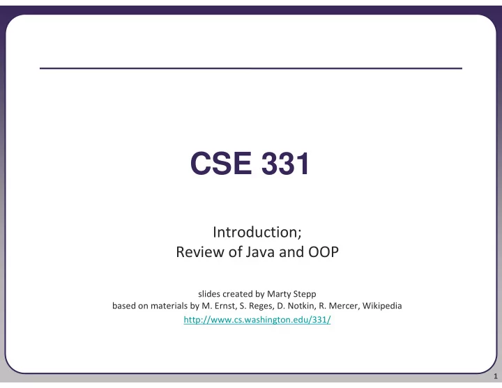 cse 331