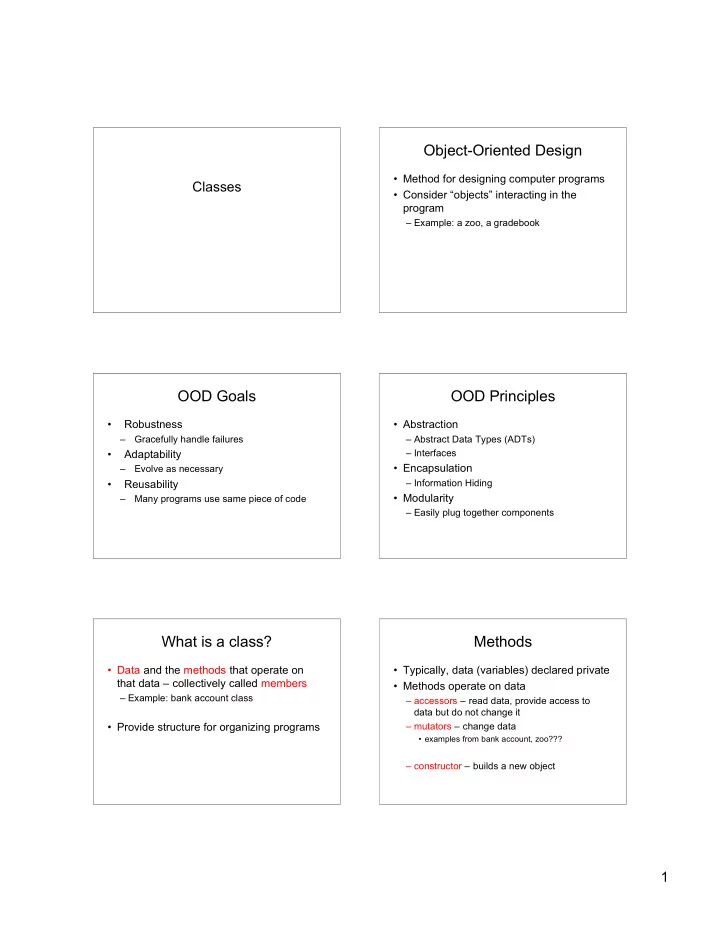 object oriented design
