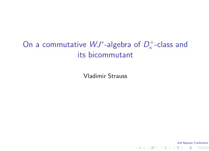 class and its bicommutant
