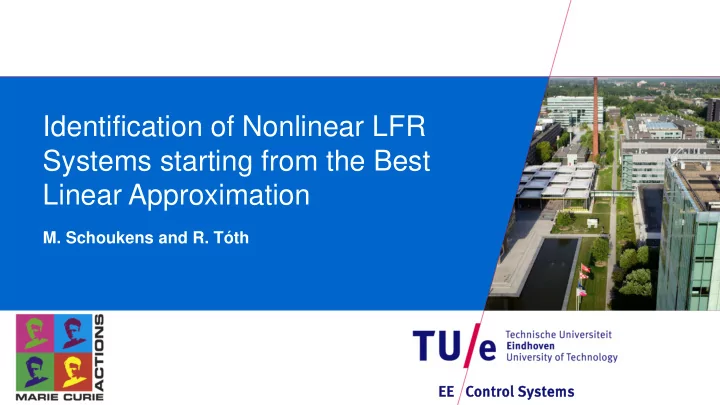 identification of nonlinear lfr systems starting from the